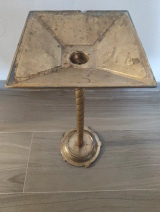 Cenicero de pie antiguo bronce