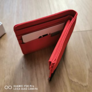Portafoglio Carhartt tela blu e rosso