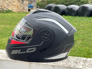 Casco de moto integral negro