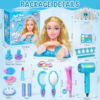 Set peluquería infantil cabeza muñeca