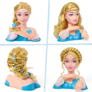 Set peluquería infantil cabeza muñeca