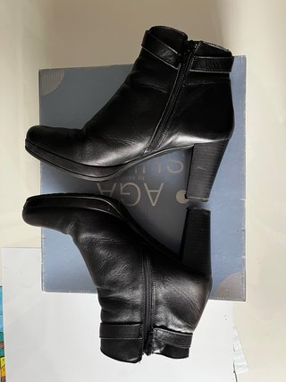 Botines de piel AGATA Talla 39 tacón