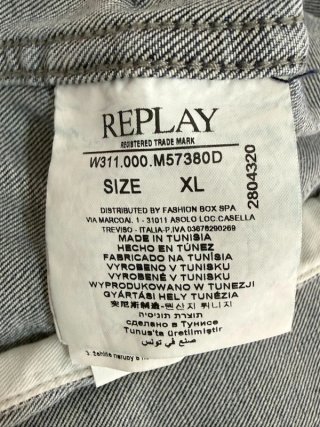 Replay Giacca Jeans Uomo Tg XL Blu Denim Trucker