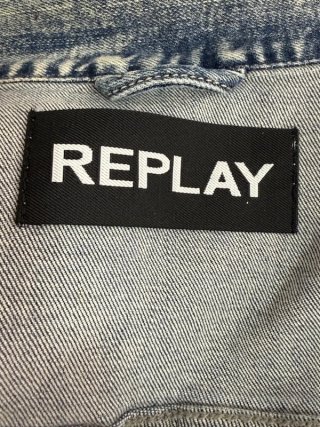 Replay Giacca Jeans Uomo Tg XL Blu Denim Trucker