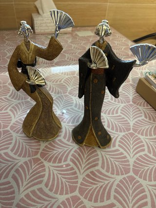 Figure di Geisha con ventagli (2 unità)