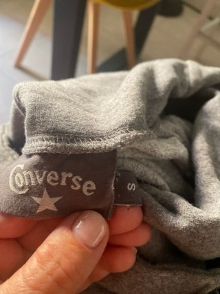 Felpa Converse grigia con cappuccio