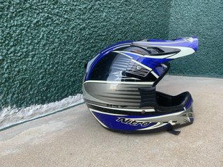 Casco Nitro Moto Azul y Negro
