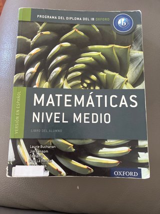 IB Matematicas Nivel Medio Libro Del Alumno