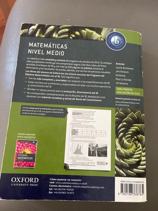 IB Matematicas Nivel Medio Libro Del Alumno