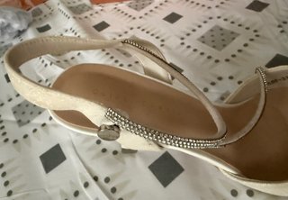 Zapatos de Novia Blancos y plateados