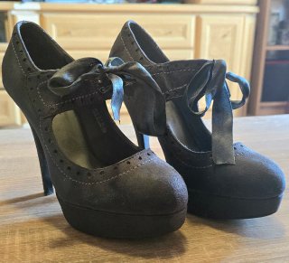 Zapatos de tacón MariPaz Gris Oscuro Talla 39