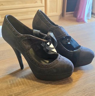 Zapatos de tacón MariPaz Gris Oscuro Talla 39
