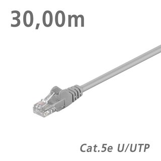 Cabo de Rede Goobay Cat.5e U/UTP 30m Cinza