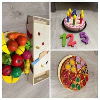Cocina de juguete de madera