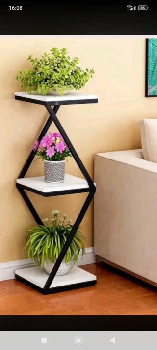 Estantería Maceteros Diseño Metal Madera