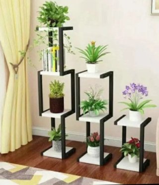 Estantería Maceteros Diseño Metal Madera