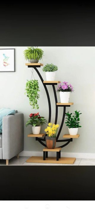 Estantería Maceteros Diseño Metal Madera