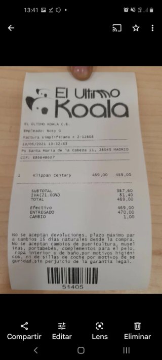 Klippan CENTURY Silla Auto Contramarcha 9-25kg
