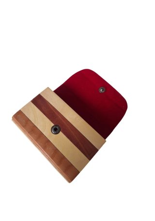 Monedero mujer madera y terciopelo
