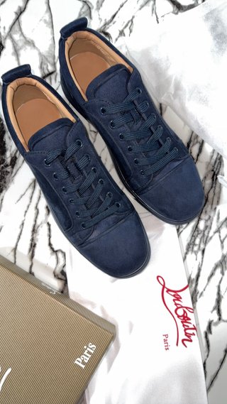 Scarpe Louboutin Camoscio Blu