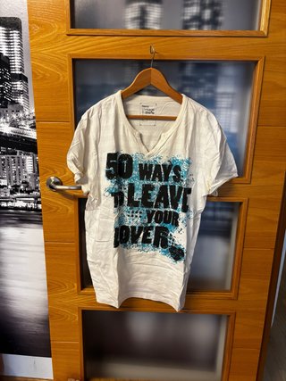Camiseta Mango Talla L 50 Ways to Leave Your Lover