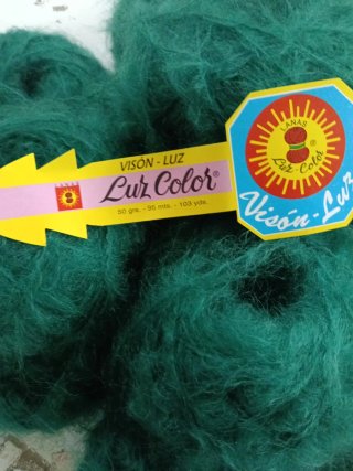 Lana Visón Mohair Verde Luz Color