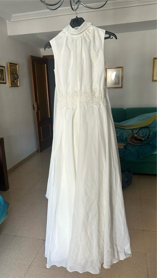 Vestido de boda blanco vintage años 80