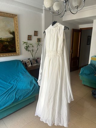 Vestido de boda blanco vintage años 80