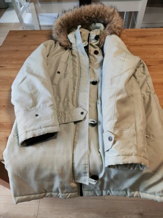 Anorak mujer invierno beige