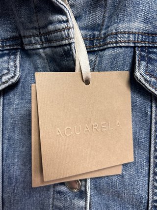 Chaqueta vaquera romántica encaje y elastán T/XS-S