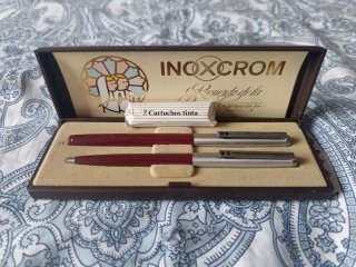 Pluma y Bolígrafo Inoxcrom Vintage