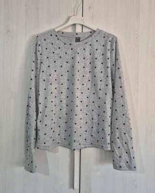 Camiseta gris Shein lunares talla M