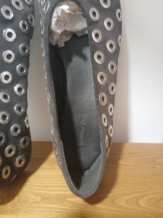 Bailarinas Massimo Dutti tachuelas plateadas