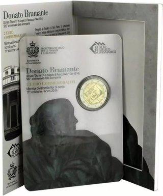 Moneda 2€ Conmemorativa San Marino 2014 Bramante
