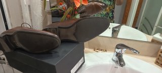 Zapatos de vestir marrones, número 42