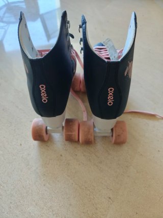 Patins 4 rodas Oxelo Azuis e Rosa