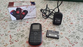 Móvil Alcatel OT-208 Negro/Rojo