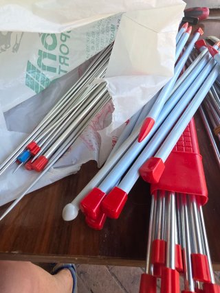 Lote agujas de punto con funda