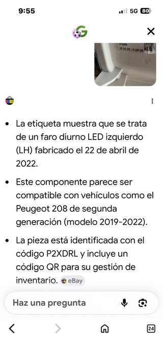 Faro Izquierdo Peugeot 208