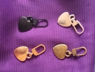 N.4 Ciondoli Cuore Tira Zip