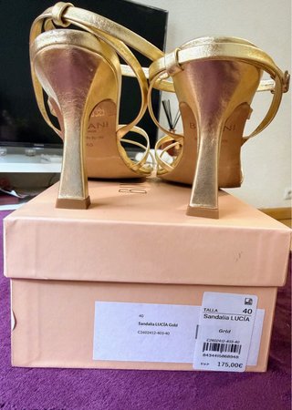 Sandalias Bimani Doradas Talla 40