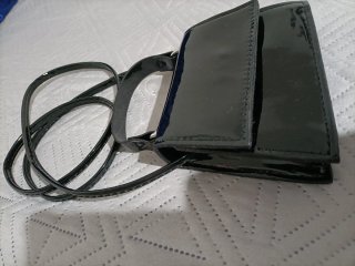 Borsetta mini nera lucida