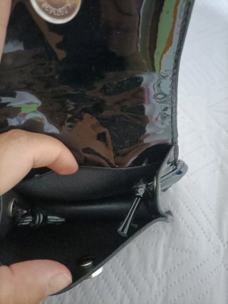 Borsetta mini nera lucida