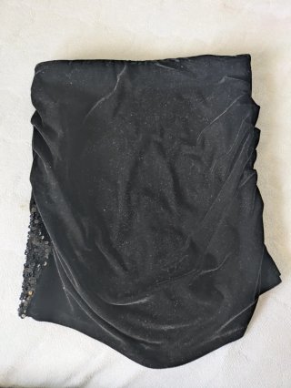 Falda Terciopelo Negro Talla M