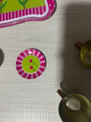 Juego de té infantil metálico
