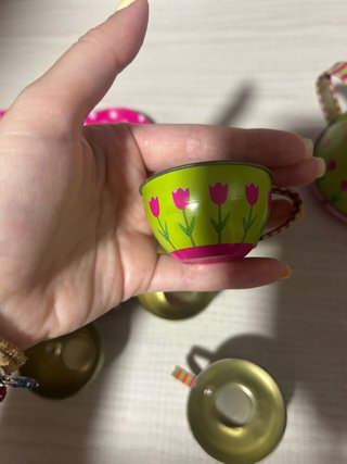 Juego de té infantil metálico