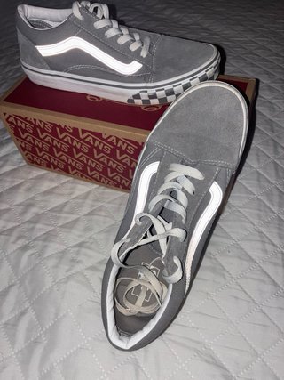 Vans Old Skool Grises Logo Reflectante
