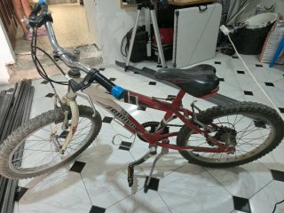 Bicicleta infantil Zephyr roja y blanca