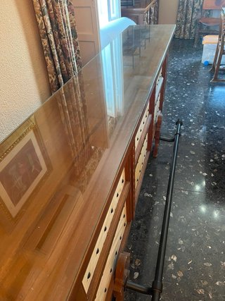 Mueble Bar Madera y Tela