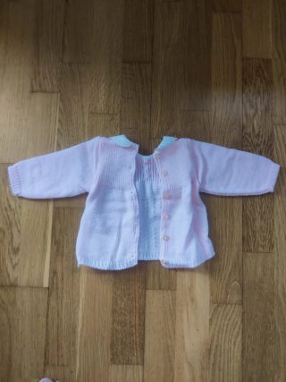 Conjunto bebé chaqueta y pantalón rosa